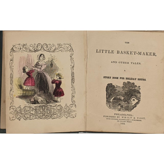 Victorian Antique 1854 First Edition the Little Basket-Maker and Other Tales – Original Hand-Colored Illustrations – Complete Victorian Children's Book For Sale - Image 3 of 14