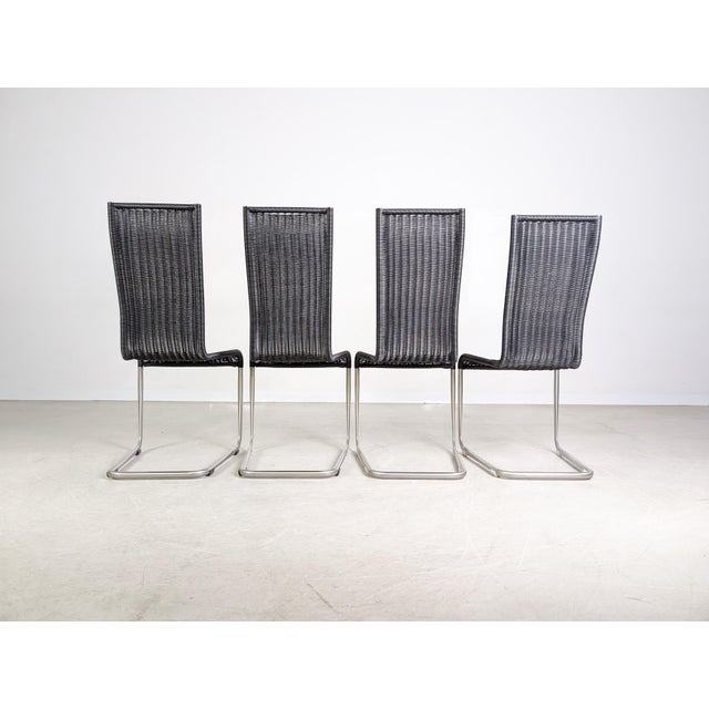 Metal Black B20 Cantilever Chairs by Jean Prouve for Tecta, Set of 4 For Sale - Image 7 of 11