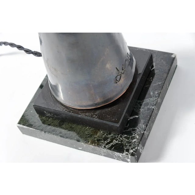 Black Rare Table Lamp Signed by Artist, Jean Marais (Jean Marais 1913-1998) For Sale - Image 8 of 12