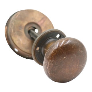 Vintage Dark Bronze Door Knob Flush Mount Handle For Sale