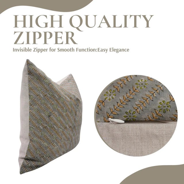 Art Deco Handcrafted Block Print Pillow Covers Home Decor Decorative Pillows for Sofa & Bed Size- 16x16 - Taru For Sale - Image 3 of 5