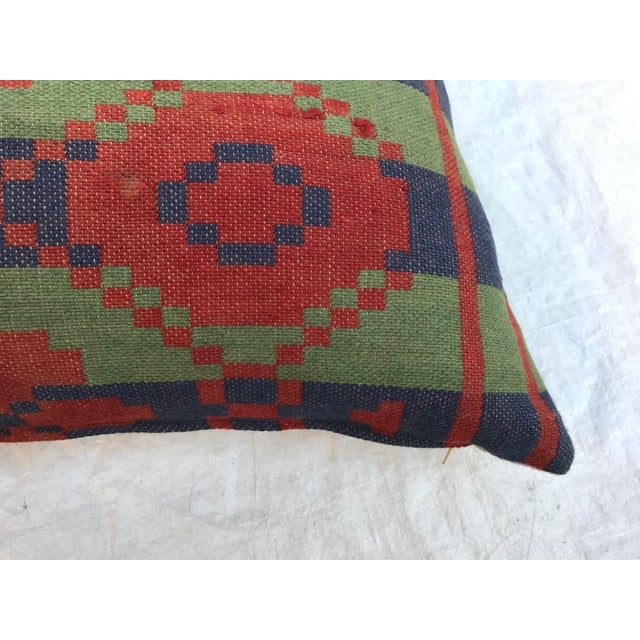 Rustic Southwestern Style Wool Blanket Pillow For Sale - Image 3 of 7