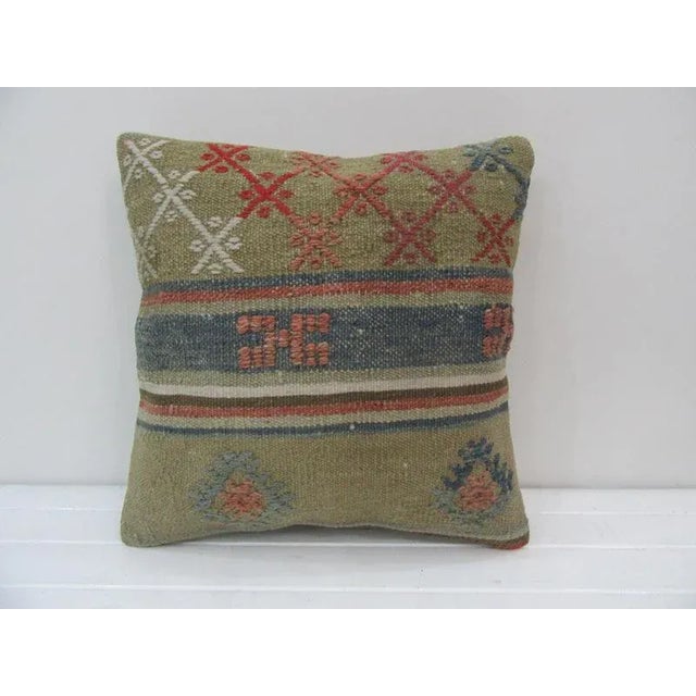 Handmade Turkish Kilim Pillow For Sale - Image 4 of 4