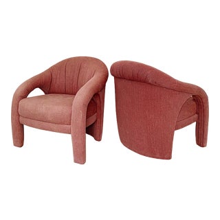 Vintage Vladimir Kagan Style Sculptural Chairs - a Pair For Sale