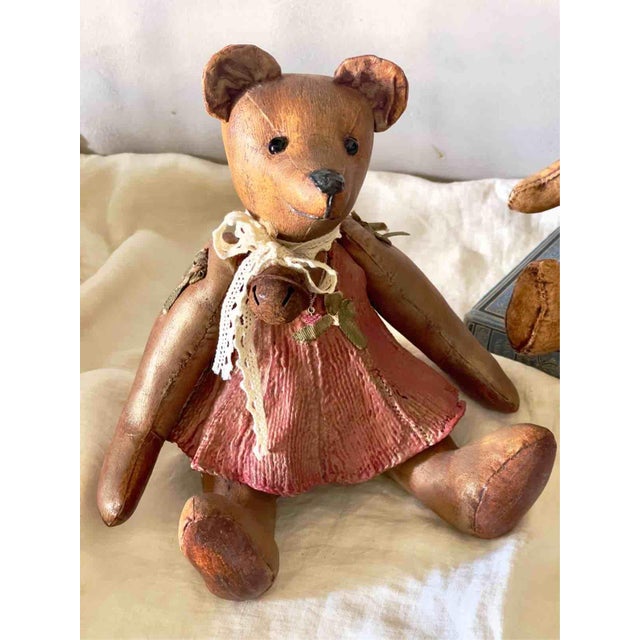 Vintage Dutch Decorative Teddy Bears, 1980s, Set of 2 For Sale - Image 4 of 16