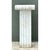 This vintage Ionic-style marble pedestal presents a stately, architectural silhouette, with a slender square shaft rising...