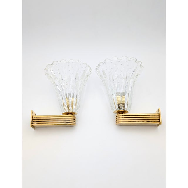 Bubble Wall Lights from Barovier, Set of 2, in Very Good conditions. Designed 1950 to 1959 Up to 250V (Europe/UK...
