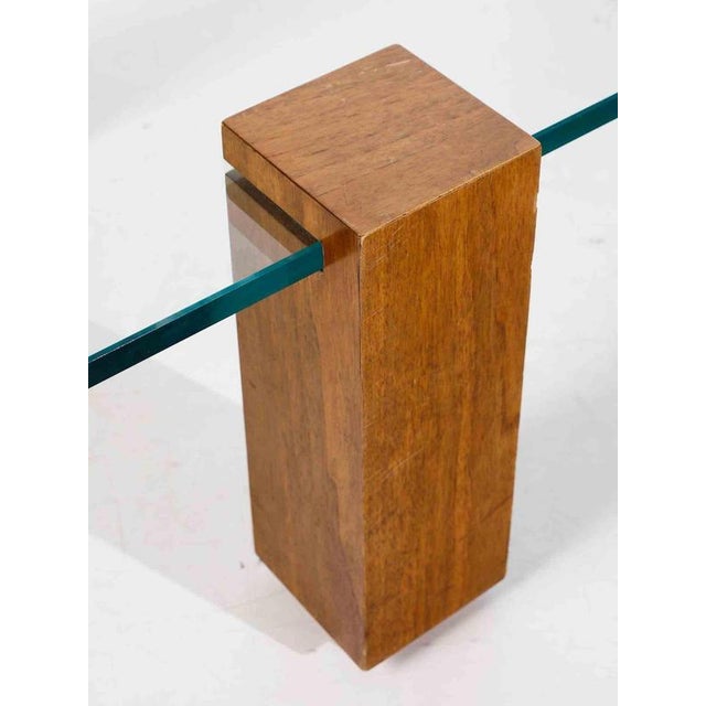 Glass and Wood Coffee Table by Edoardo Detti, Italy, 1960s For Sale - Image 3 of 5
