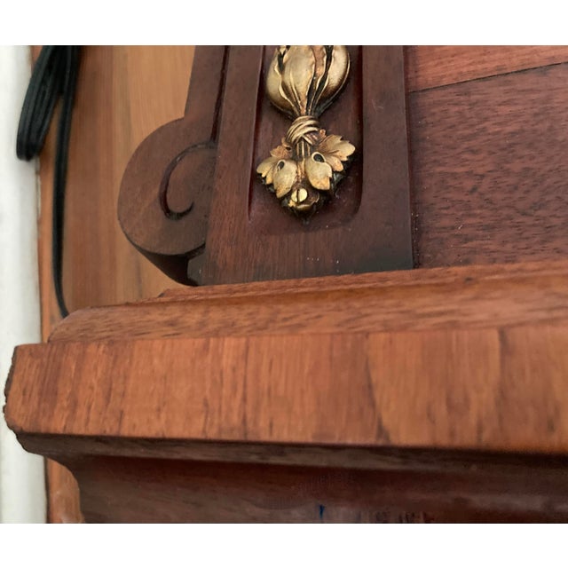 Antique Neoclassical Mahogany Wall Mirror, Embellished With Gold Detailing For Sale - Image 9 of 11