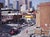 Logan and Colfax by David Shingler | Oil Painting of a city street with buildings and vehicles For Sale