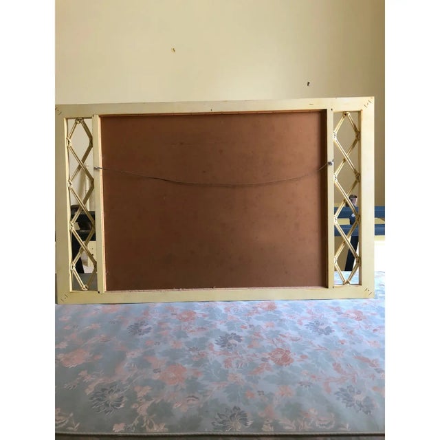 Ficks Reed Vintage Ficks Reed Large Laquered Faux Bamboo Mirror For Sale - Image 4 of 7