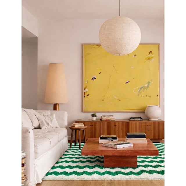 2020s Green Wave Stripe Rug - 10.1 X 8.2 Ft For Sale - Image 5 of 6
