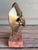 1990s Signed Venetian Baroque Brass Dual-Finish Gilded Pantalone Theatrical Mask Sculpture on Marble Base For Sale - Image 5 of 10