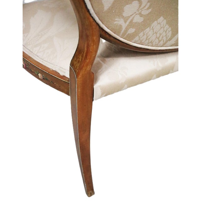 English Edwardian Period Oval Back Settee For Sale - Image 12 of 14