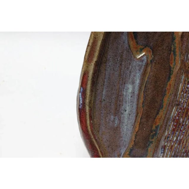 Ceramic Vintage Figural "Man and Tree' Ceramic Charger by Pollack For Sale - Image 7 of 13