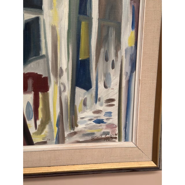 Kurt Persson, Abstract Alley, 1960s, Oil Painting on Canvas, Framed For Sale - Image 18 of 18