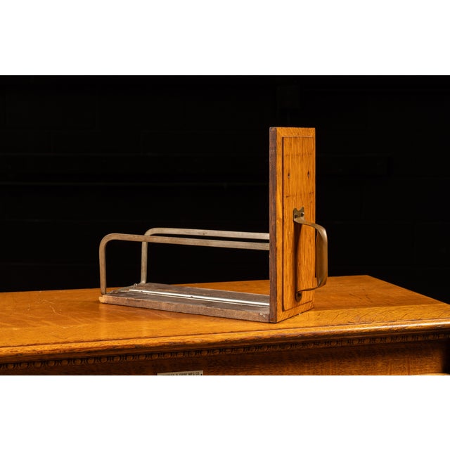 Brown Early 20th Century Y & E Oak Document Filing Cabinet For Sale - Image 8 of 13