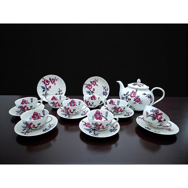 Jouy Tea Service from Bernardaud Limoges, 1980s, Set of 17 For Sale - Image 9 of 10