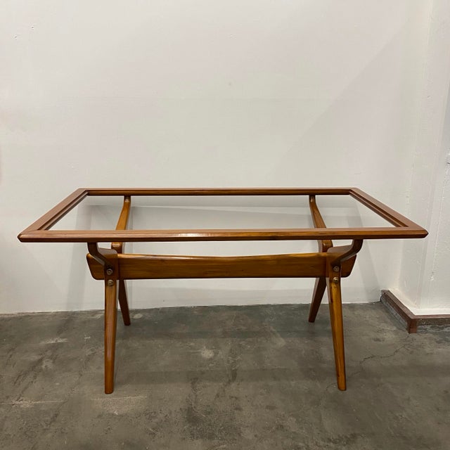 Vintage Teak and Glass Table, 1950s For Sale - Image 4 of 14