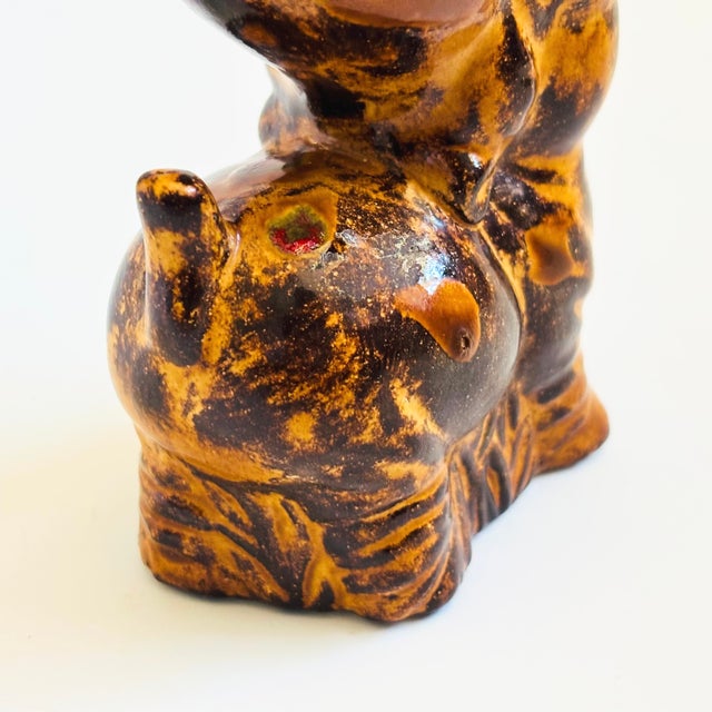 Small Ceramic Hippo Vase or Planter For Sale In San Francisco - Image 6 of 9