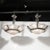 Pair of Art Deco Hexagonal Frosted Glass & Nickeled Bronze Chandeliers by Degue For Sale - Image 10 of 18