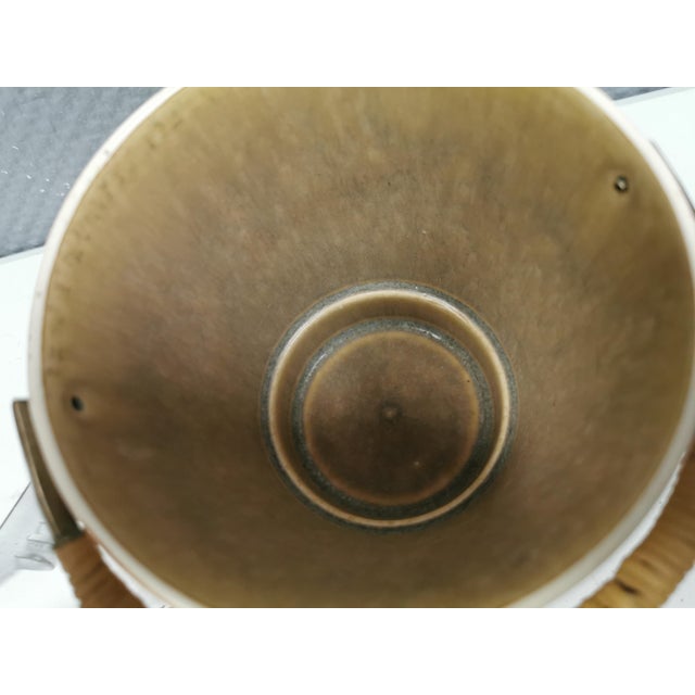 1960s Ceramic Stoneware Ice Bucket with Tongs by Jens H. Quistgaard, 1957, Set of 2 For Sale - Image 5 of 13