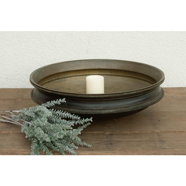 Bronze Early 20th Century Heirloom Bronze Urli For Sale - Image 8 of 8