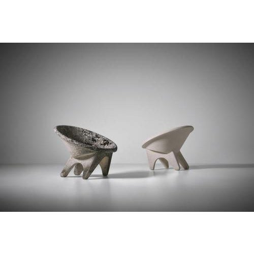 1960s Concrete Sphere Chairs with Moss Patina, Italy, 1960s, Set of 3 For Sale - Image 5 of 11