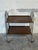 Chrome Folding Rolling Bar Cart With Wood Grain Trays Mid-Century Modern 1970s For Sale In Los Angeles - Image 6 of 10