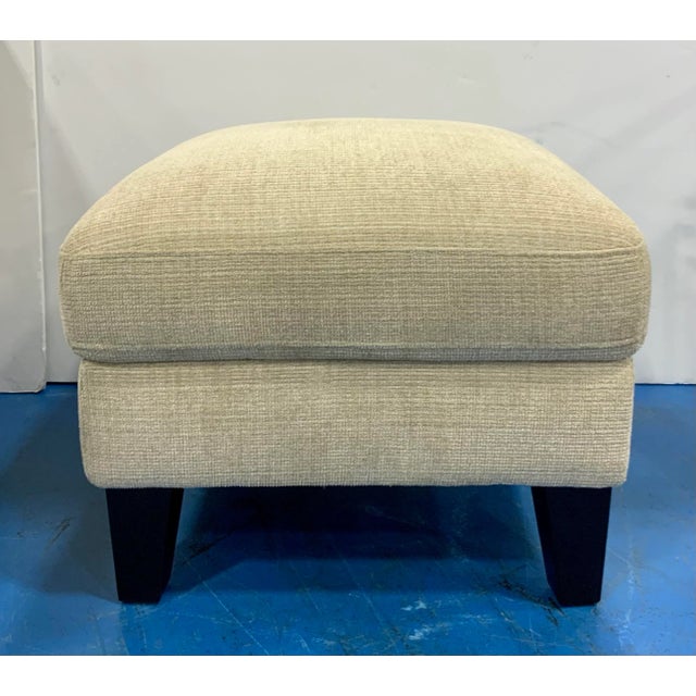2020s Light Beige Modern Chenille Chair and Ottoman Set For Sale - Image 5 of 8