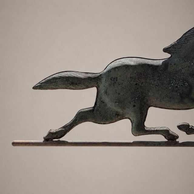 Rustic Three-Dimensional Copper Weathervane with Running Horse, 1900s For Sale - Image 3 of 8