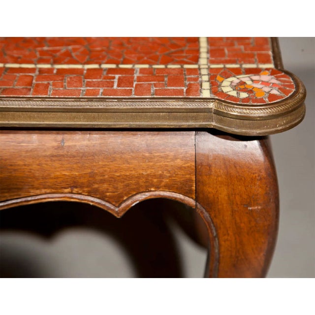 Brown Micromosaic Tile Coffee Cocktail Table For Sale - Image 8 of 9