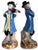 Vintage hand-painted porcelain monkey musician figurine was imported by Andrea by Sadek and is inspired by the celebrated...