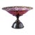 Late 19th Century Moser Cranberry Glass Enameled Compote on Silver-Plated Stand For Sale