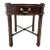 1980s Baker Furniture Mahogany Chinese Chippendale Accent End Table One Drawer For Sale