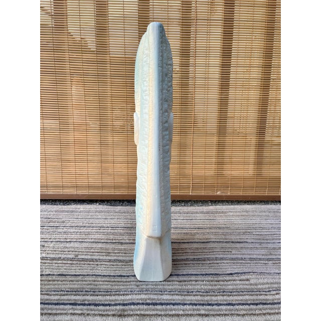 Ceramic 1980s Postmodern Female Face Ceramic Sculpture in the Austin Productions Style. For Sale - Image 7 of 11