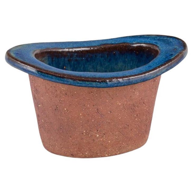 Modernist Swedish Ceramic Vase by Curt Magnus Addin, 1970s For Sale - Image 9 of 9