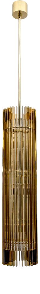 Gucci Pendant in Brass and Murano Glass by Romani Saccati for Studio Design, Italy