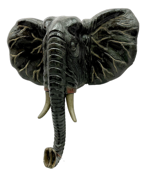 Balinese Artist, Carved Elephant Head, 1970s, Wood