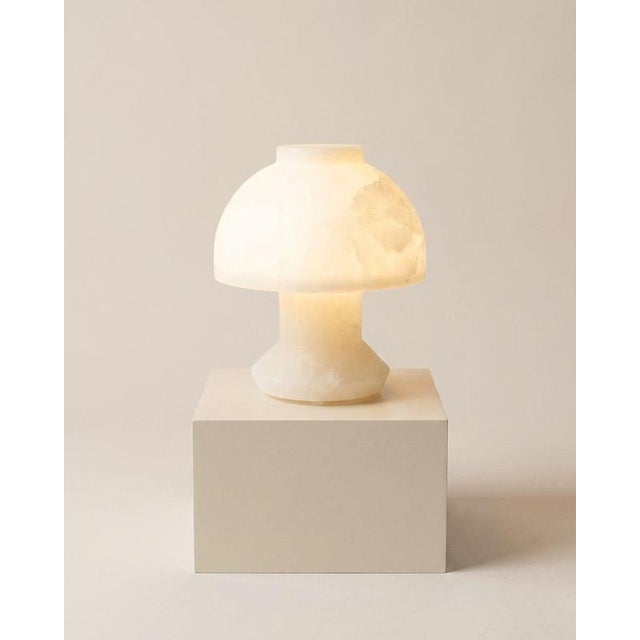 Umbra alabaster table lamp by luis gimeno dimensions: d 30 x w 30 x h 36 cm materials: alabaster finish: natural honed...