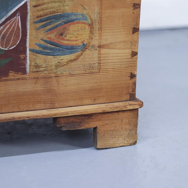 Swedish Painted Rustic Farmhouse Chest For Sale - Image 5 of 10