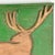 Early 20th C. Primitive Folk Art Hand Carved Resting Stag in an Avocado Green Plaque For Sale In New York - Image 6 of 9