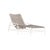 Brown Jordan Kantan Aluminum Chaise Lounge in Chalk with Mica Suncloth Strapping For Sale