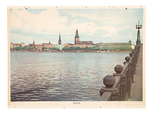 School Wall Chart of Riga, 1960s