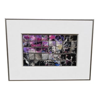 Signed Gena Haber “Broken Dreams 3” Mixed Media Acrylic Collage Framed Abstract For Sale