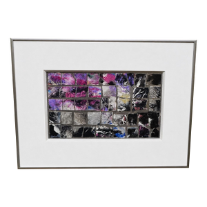 Signed Gena Haber “Broken Dreams 3” Mixed Media Acrylic Collage Framed Abstract