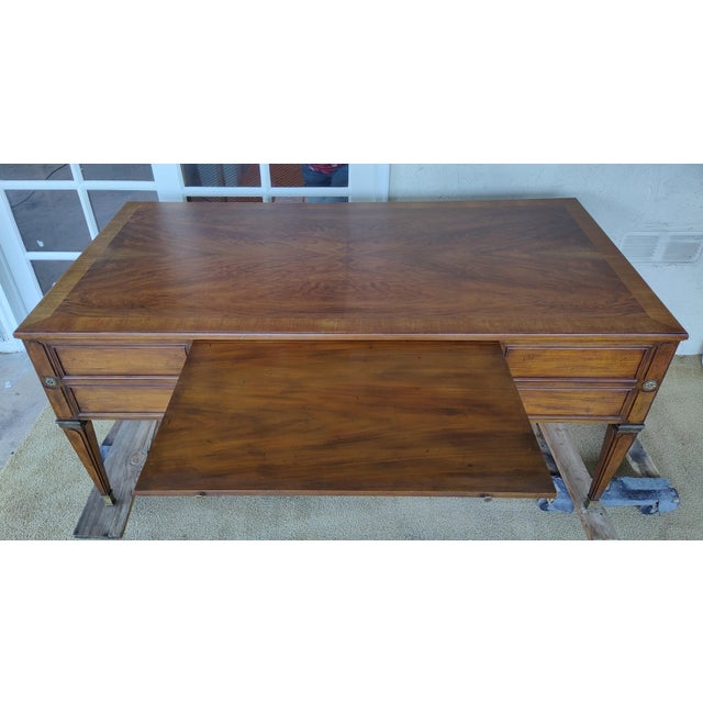 French Style Partner's Desk by Baker, Circa 1970s For Sale - Image 12 of 18