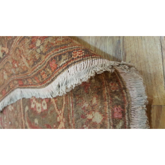 Antique Tabriz Carpet, Persian Rug, Handmade Oriental, Terracotta, Brown, Beige For Sale - Image 11 of 12