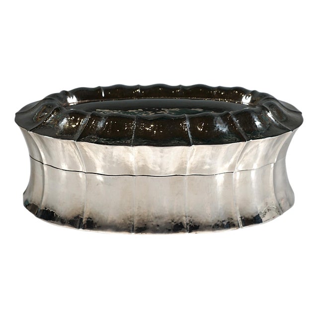Lidded Silver Comb Bowl by Josef Hoffmann for Wiener Werkstätte, Vienna, Austria, 1923 For Sale