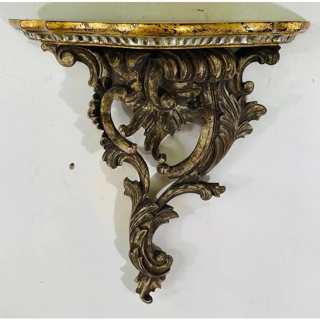 Wood Antique French Baroque Style Wall Bracket, a Pair For Sale - Image 7 of 10